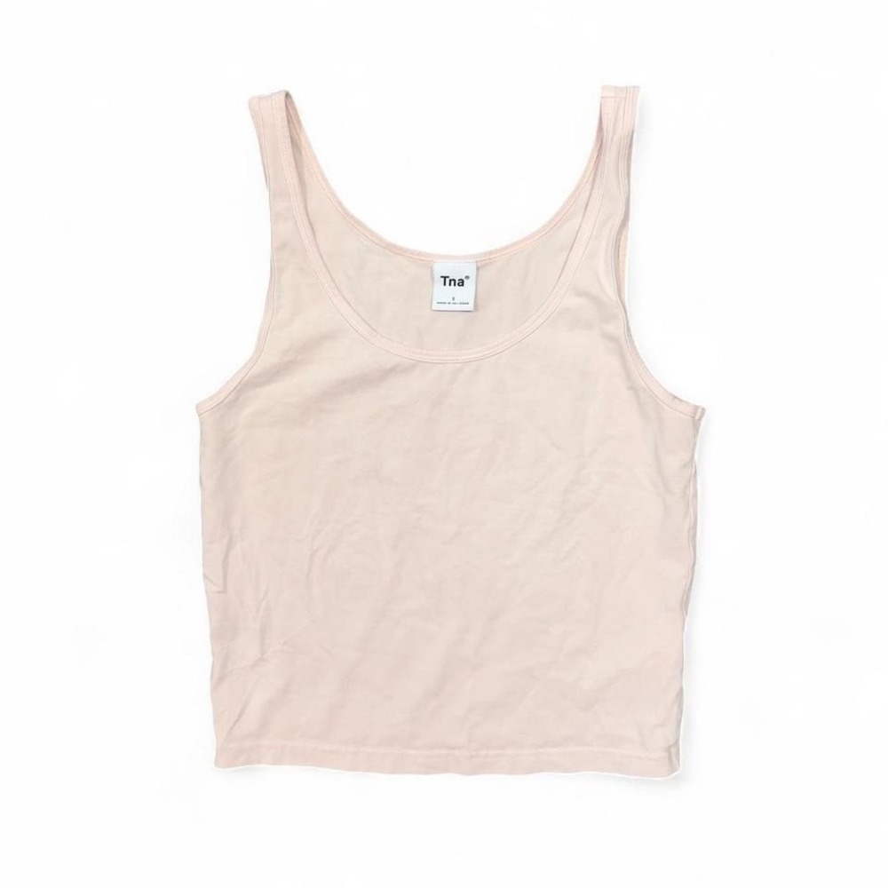 TNA Aritzia Soft Baby Pink‎ Crop Tank Top Women's Small Sleeveless Preppy
